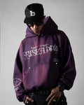 Hoodie Broken Blueprint Purple