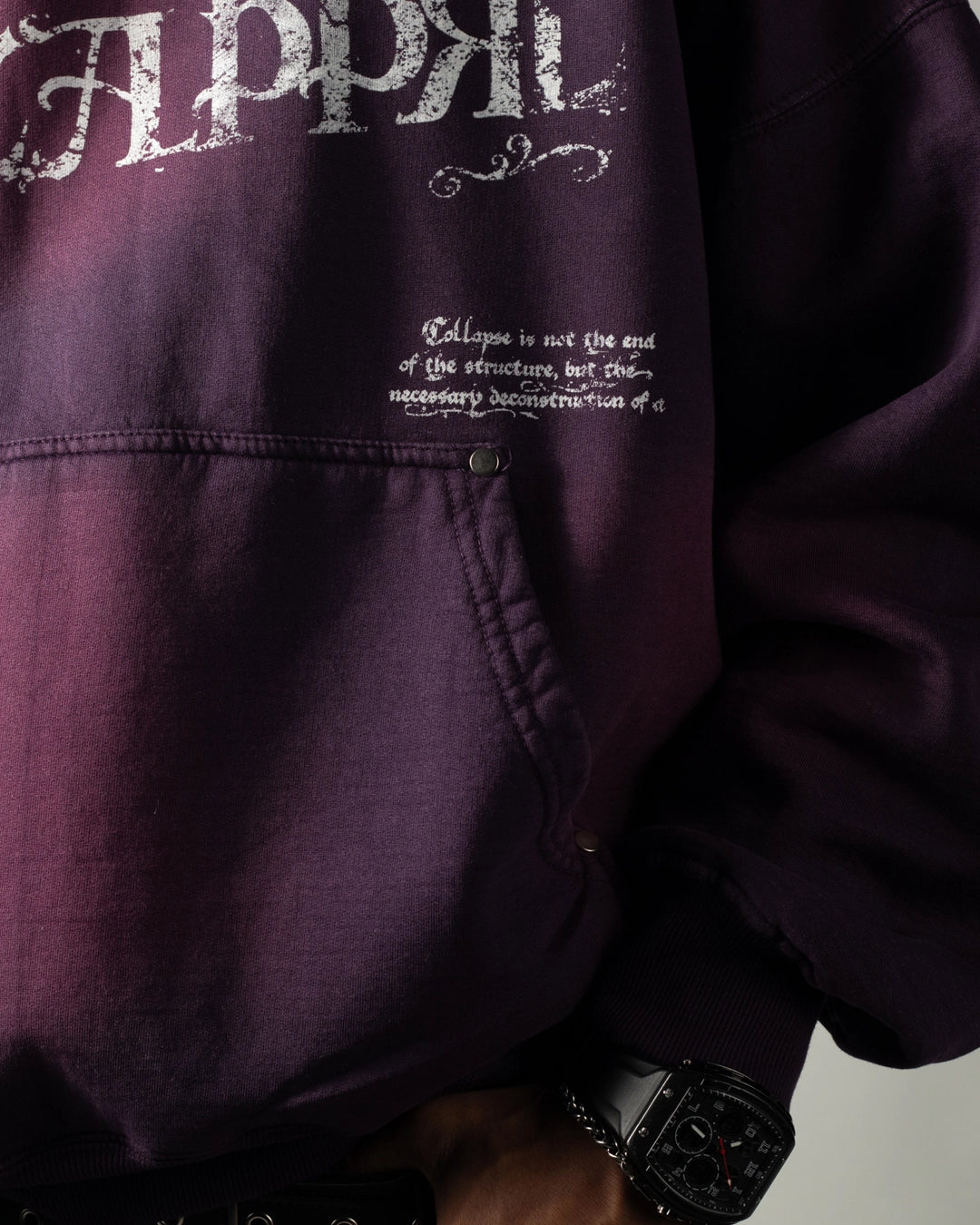 Hoodie Broken Blueprint Purple