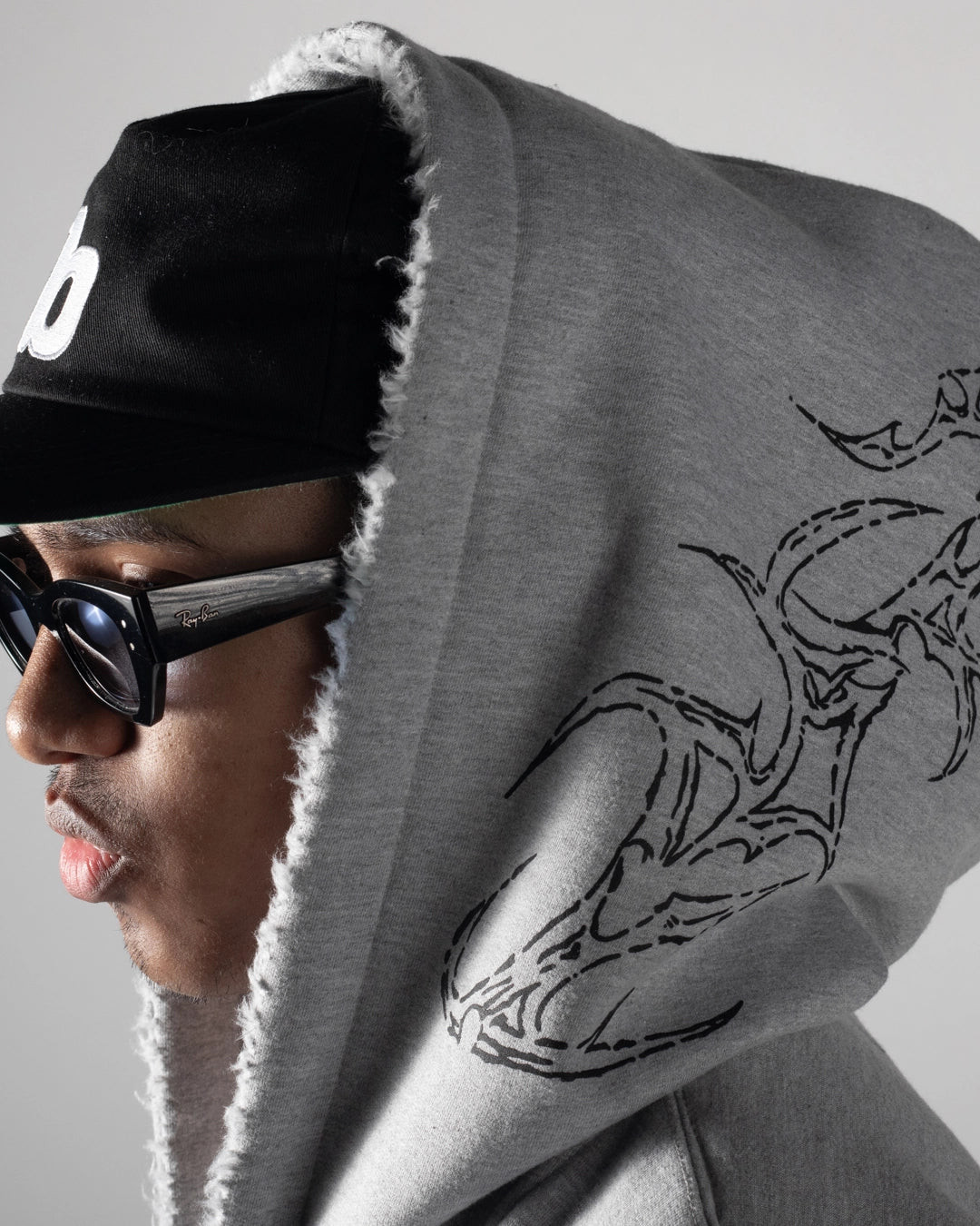 Zip Hoodie Scarline Ash