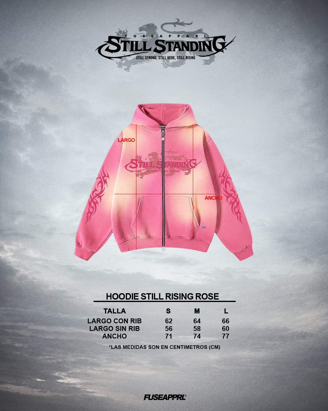 Hoodie Still Rising Rose