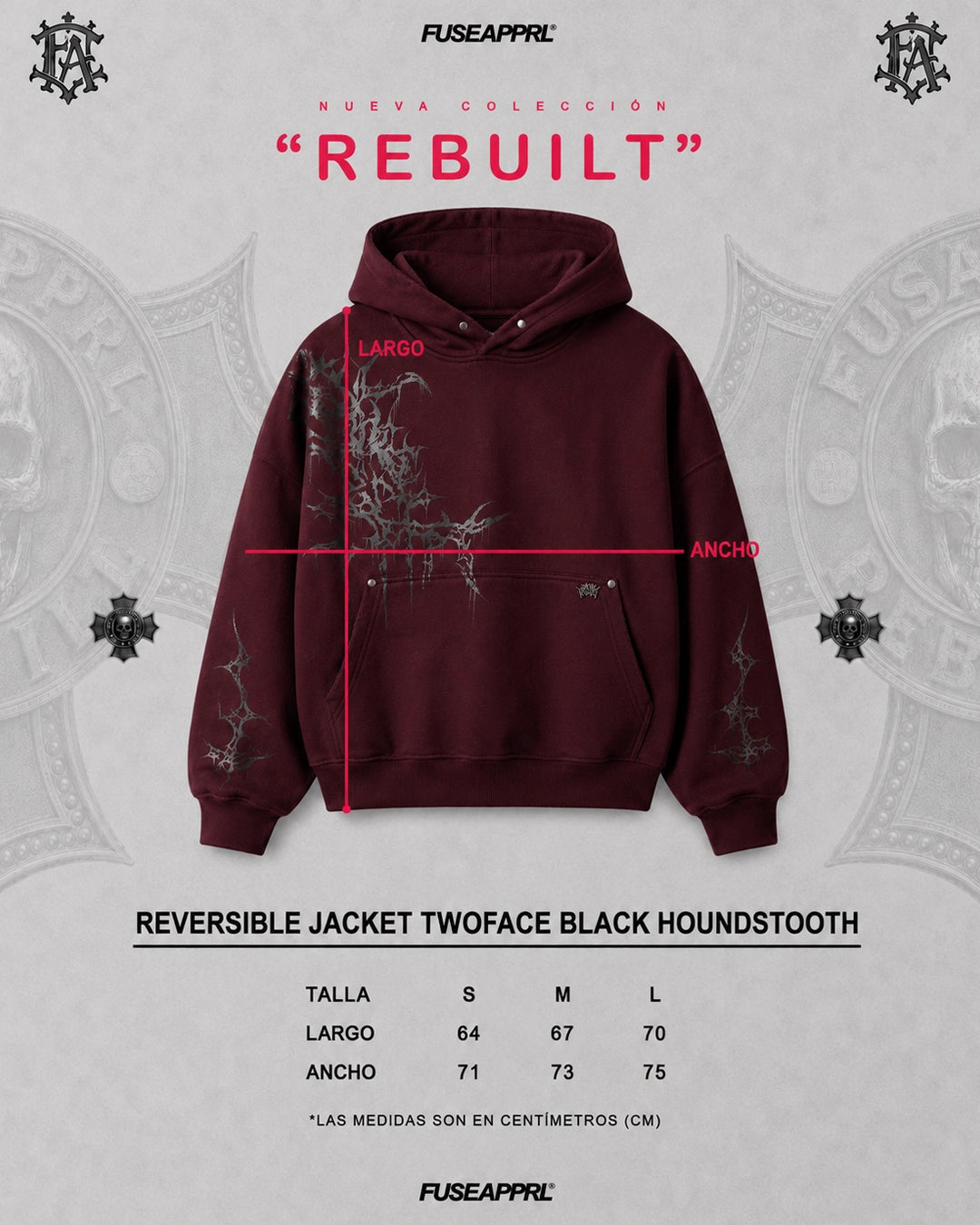Hoodie Blackroot Burgundy