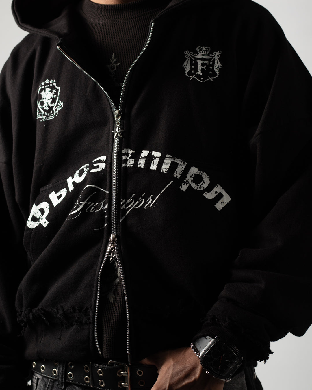 Hoodie Boxy Fit Society Black