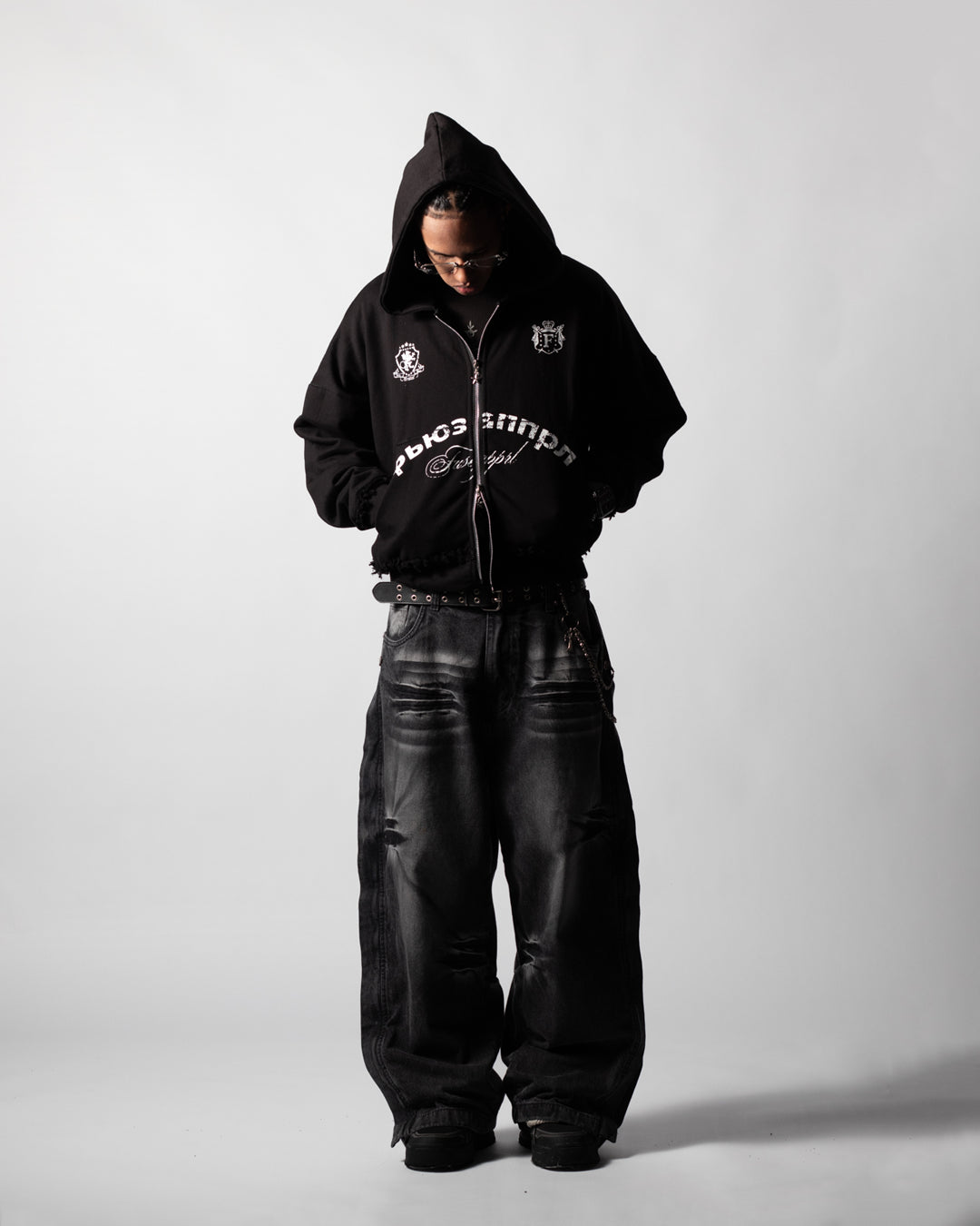Hoodie Boxy Fit Society Black