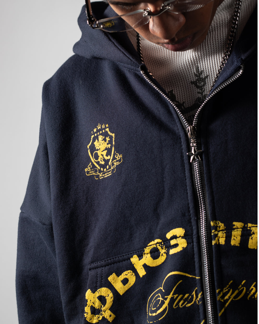Hoodie Boxy Fit Society Navy