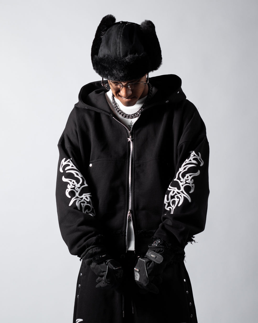 Hoodie Sacred Trace Black