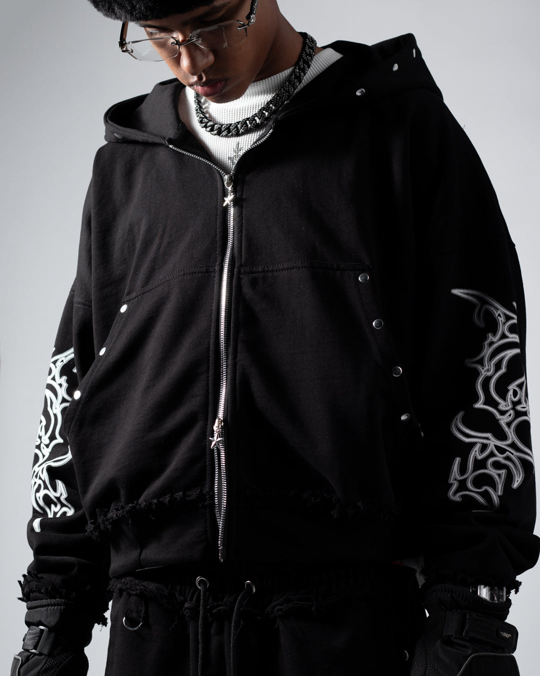 Hoodie Sacred Trace Black