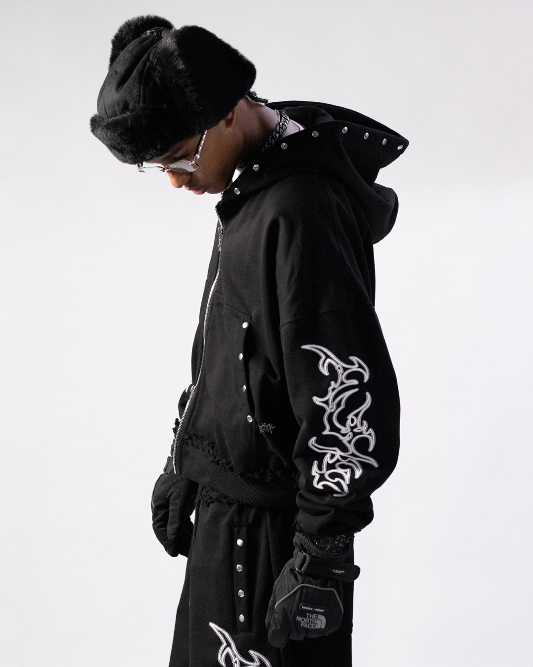 Hoodie Sacred Trace Black