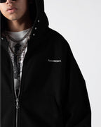 Hoodie Zip Essential Black