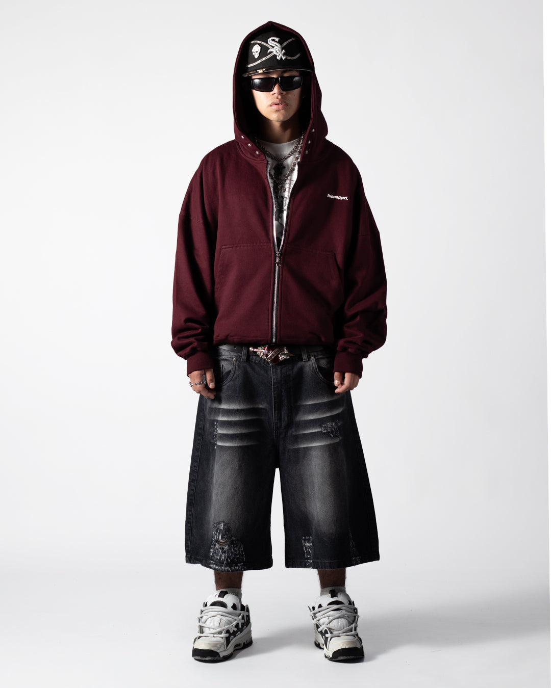 Hoodie Zip Essential Grape