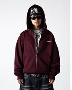 Hoodie Zip Essential Grape