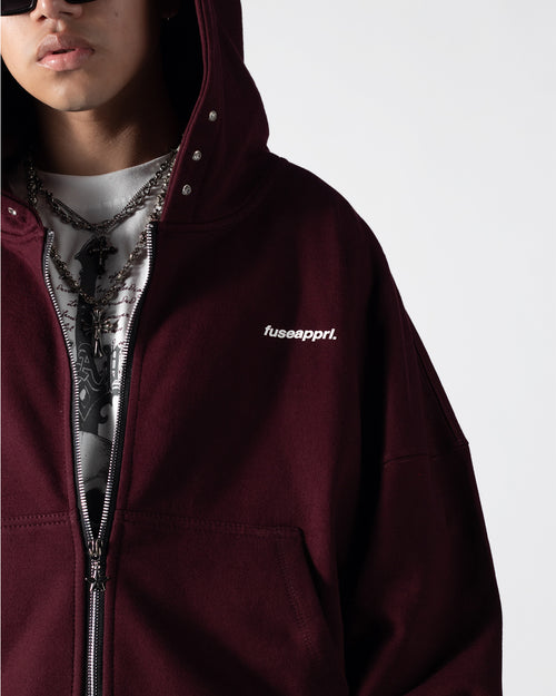 Hoodie Zip Essential Grape