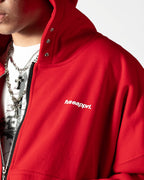 Hoodie Zip Essential Red
