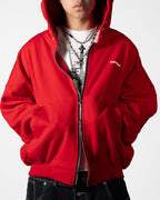 Hoodie Zip Essential Red