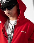 Hoodie Zip Essential Red