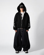 Hoodie Zip Tribal Dark Pulse Black