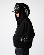 Hoodie Zip Tribal Dark Pulse Black