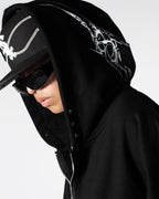 Hoodie Zip Tribal Dark Pulse Black
