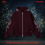 Hoodie Zip Tribal Darl Pulse Grape