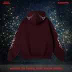 Hoodie Zip Tribal Darl Pulse Grape