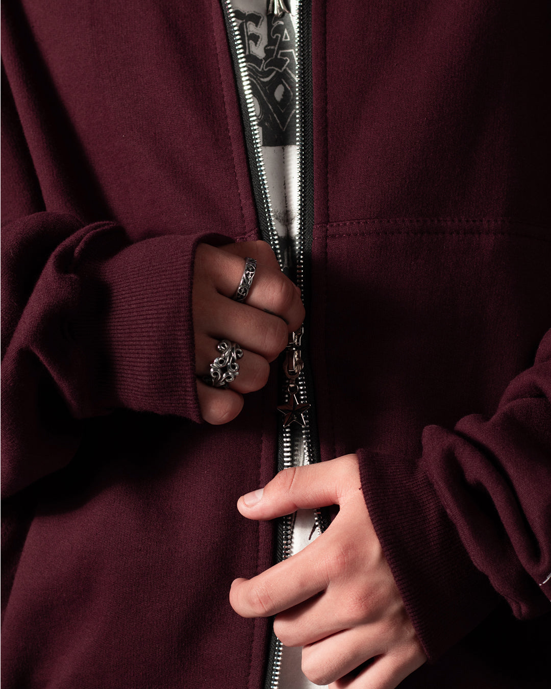 Hoodie Zip Tribal Darl Pulse Grape