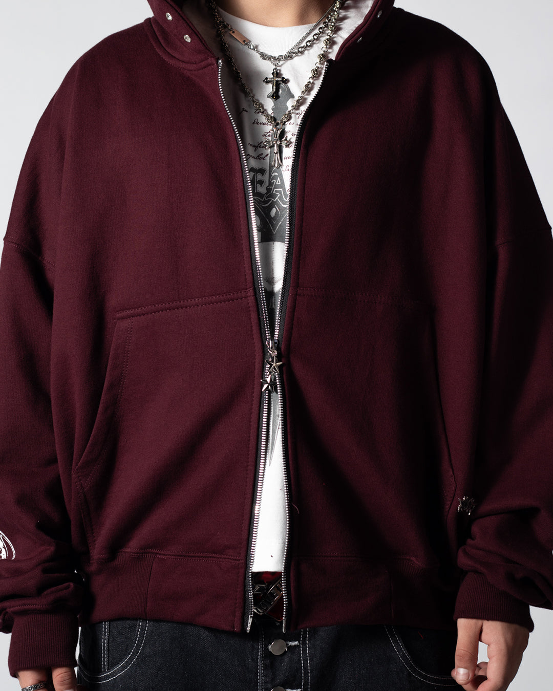 Hoodie Zip Tribal Darl Pulse Grape