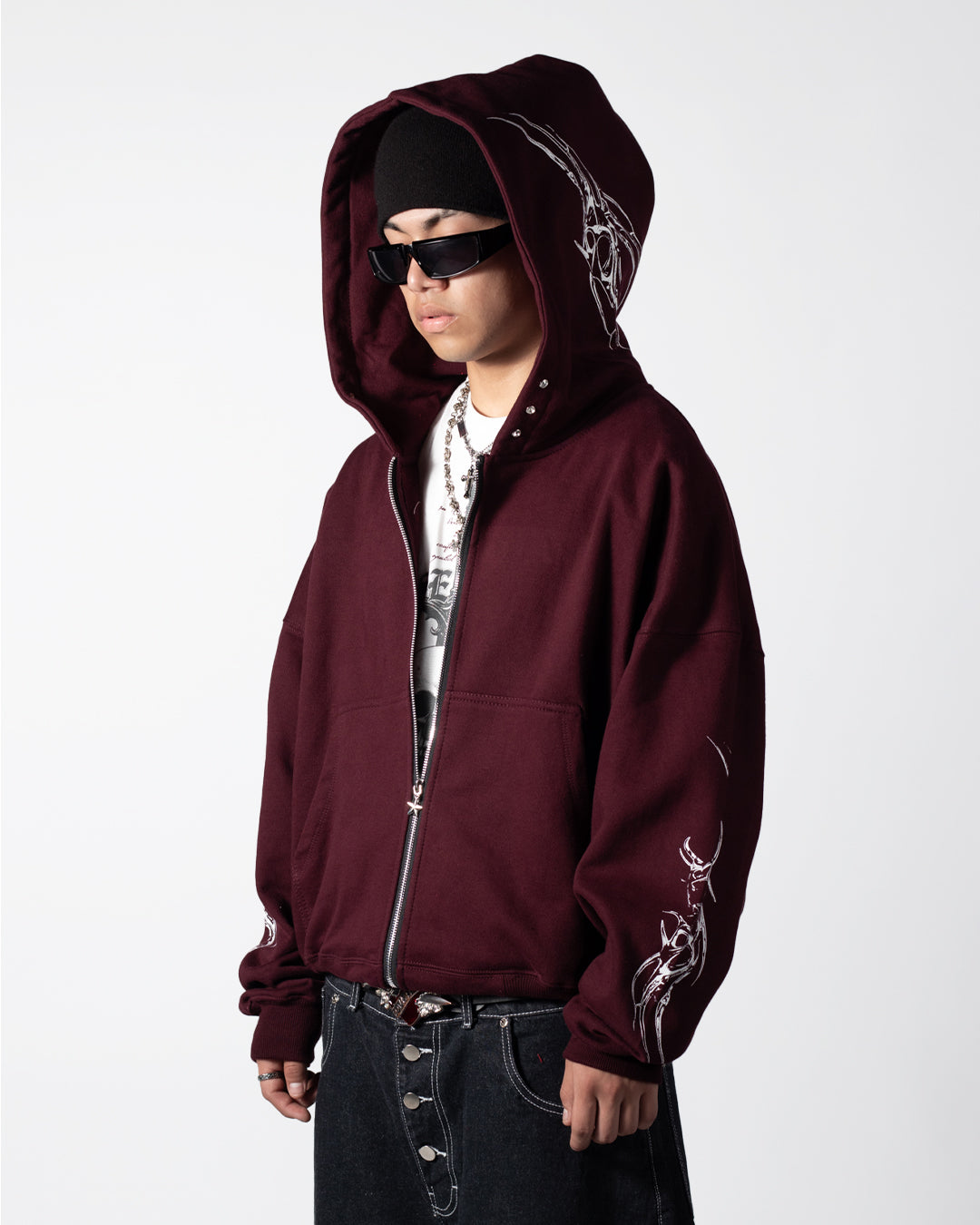 Hoodie Zip Tribal Darl Pulse Grape