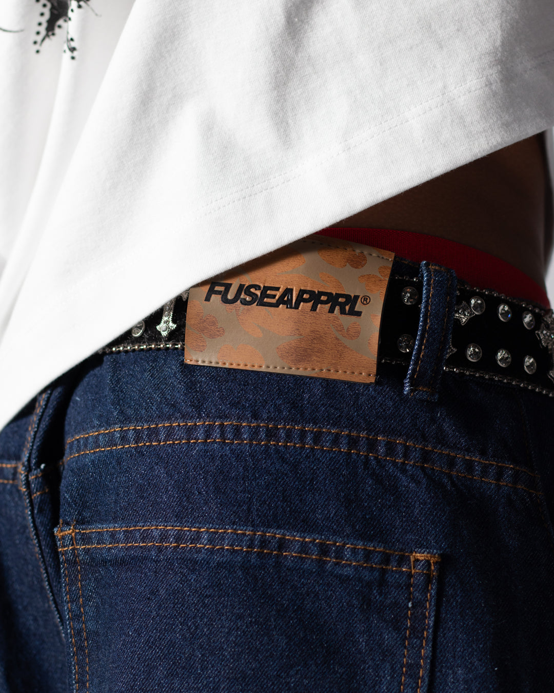 Jort raw denim cut blue