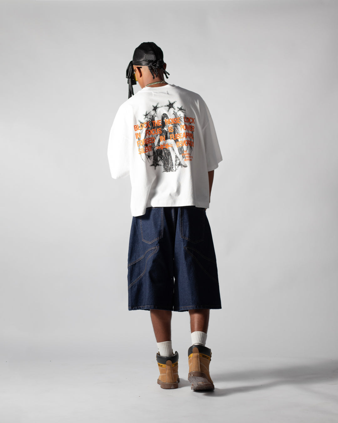 Jort raw denim cut blue