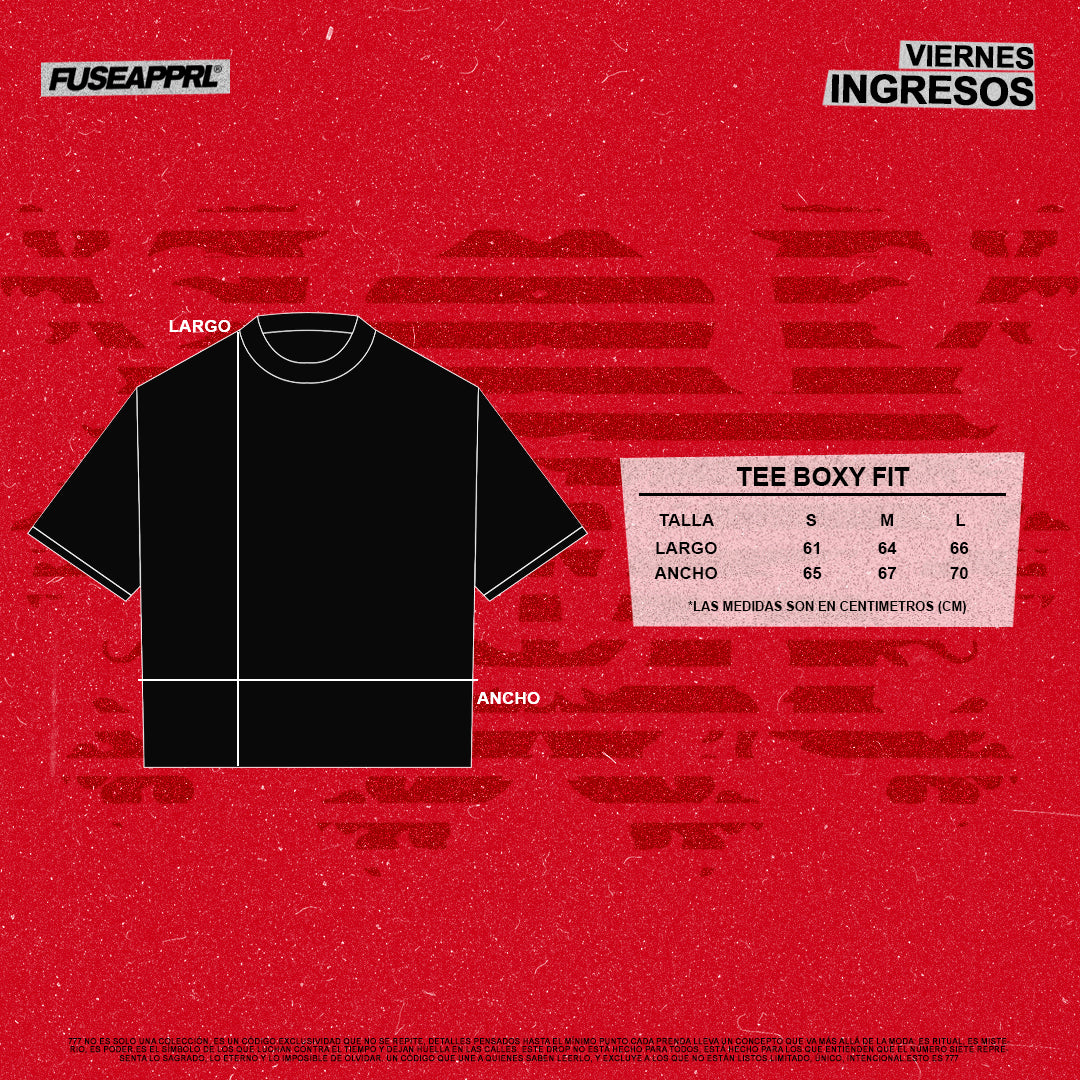 Tee Boxy Skullpet Black