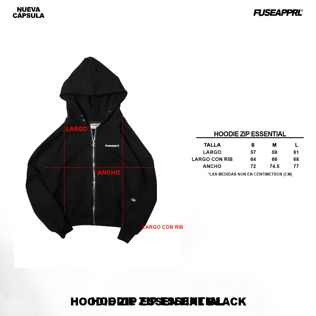 Hoodie Zip Essential Grape