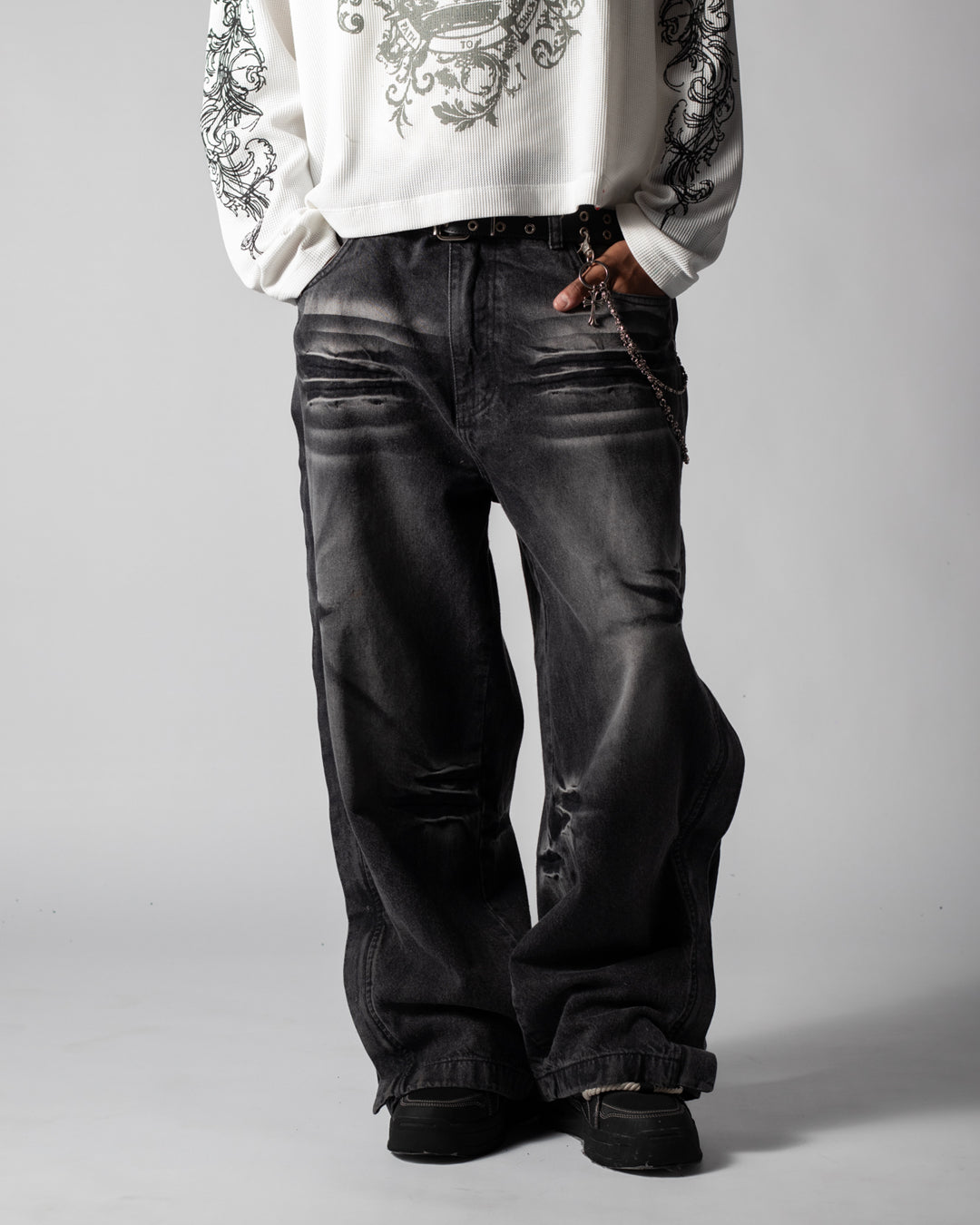 Pants Jean Ash Grey Cristal
