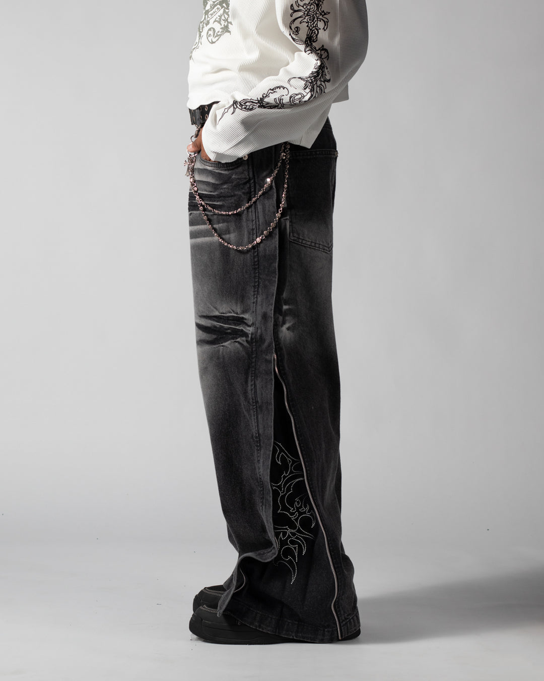 Pants Jean Ash Grey Cristal
