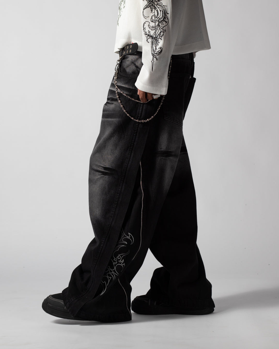 Pants Jean Night Wash Black Cristal