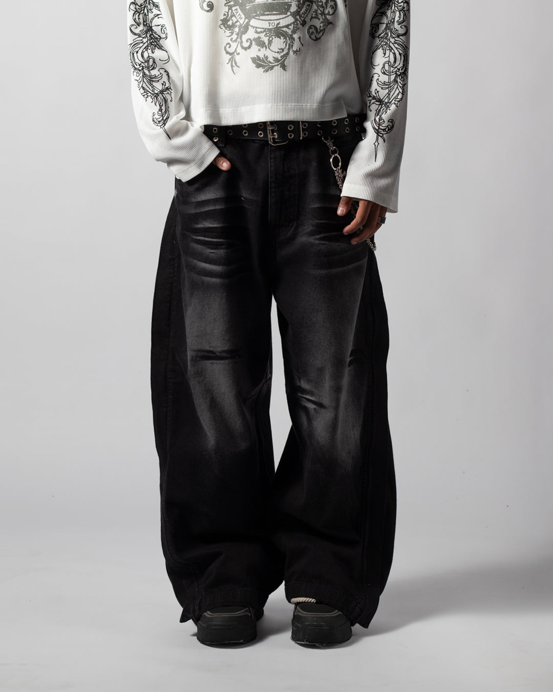 Pants Jean Night Wash Black Cristal