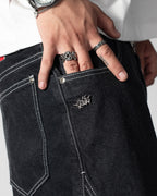 Pant Raw Denim Cut Black