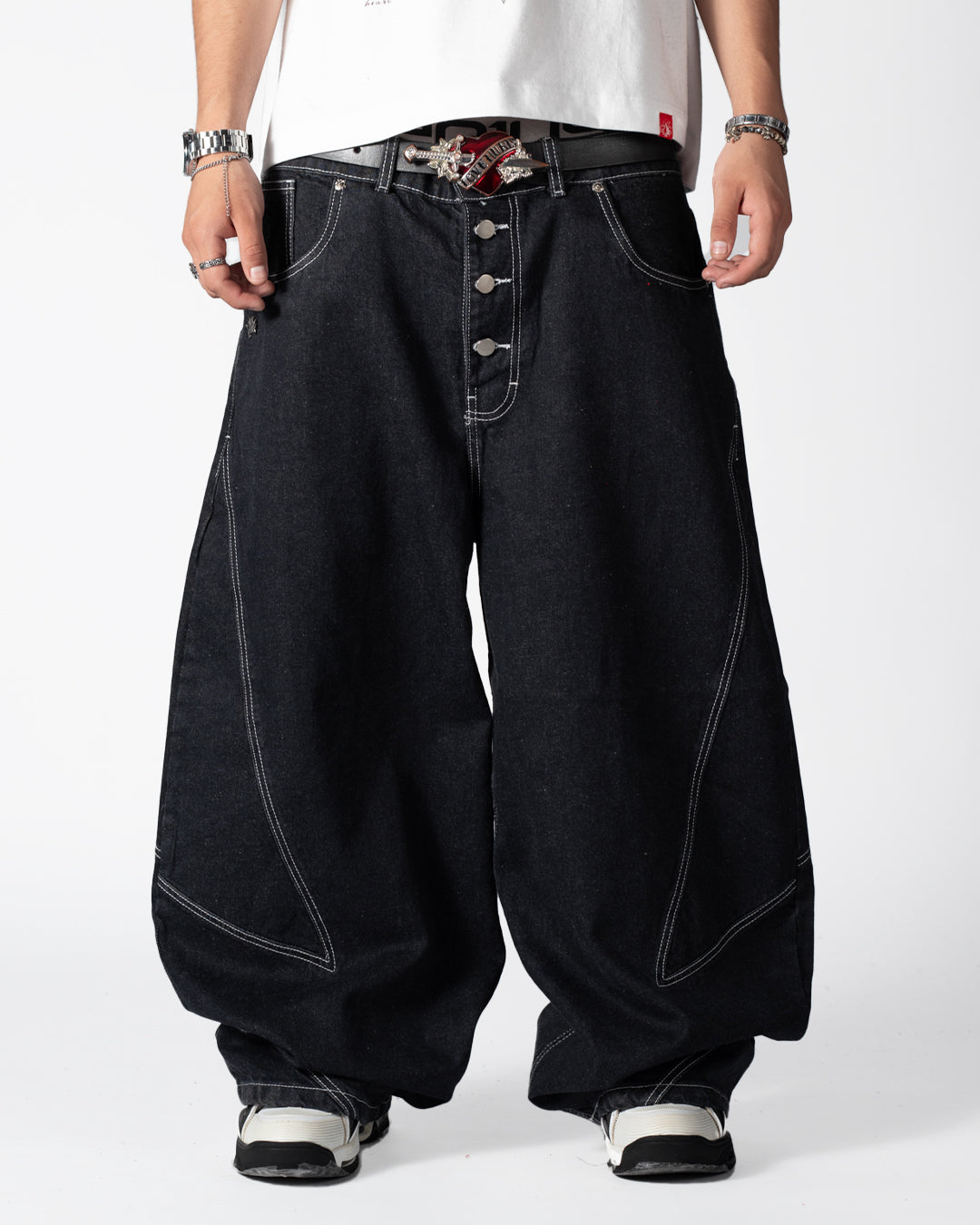 Pant Raw Denim Cut Black
