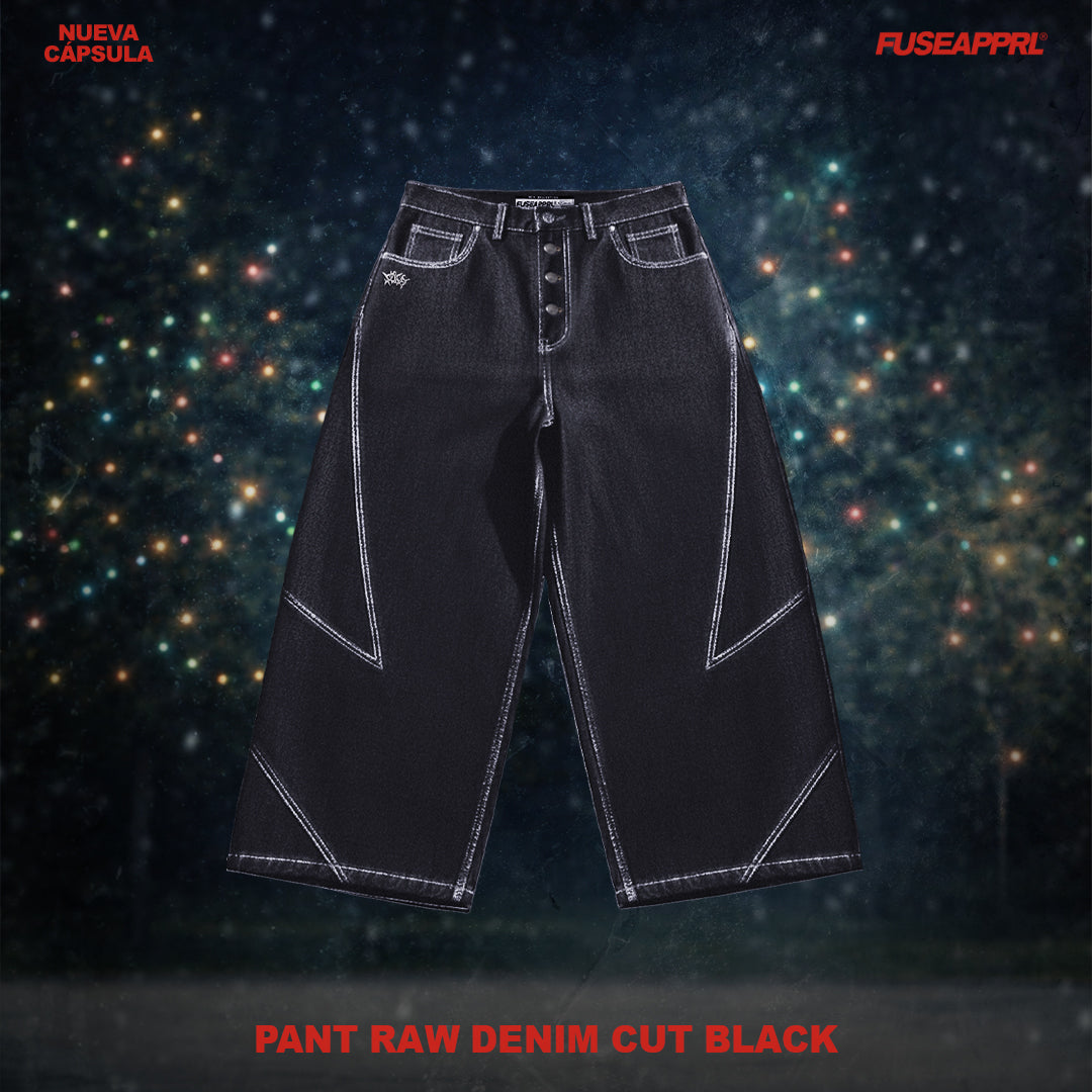 Pant Raw Denim Cut Black