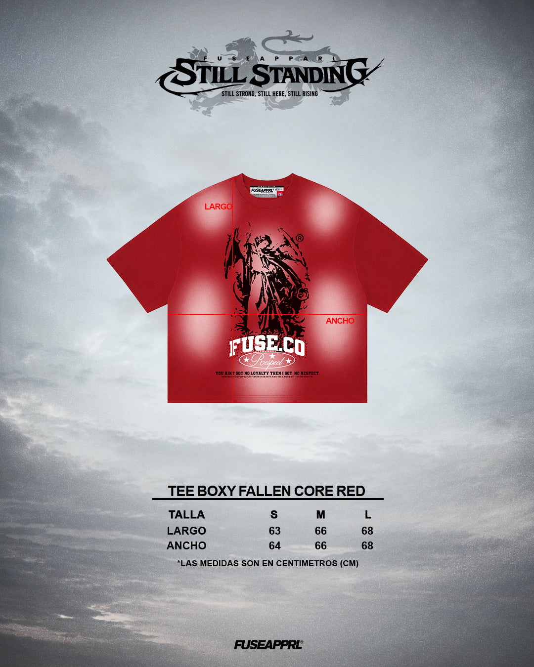 Tee Boxy Fallen Core Red