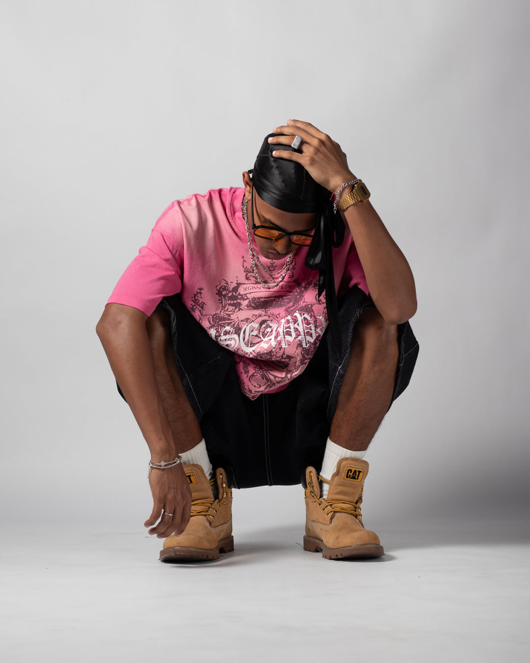 Tee boxy washed eternal crest pink