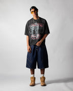 Tee boxy washed sacred rises black