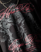 Tee boxy washed sacred rises black