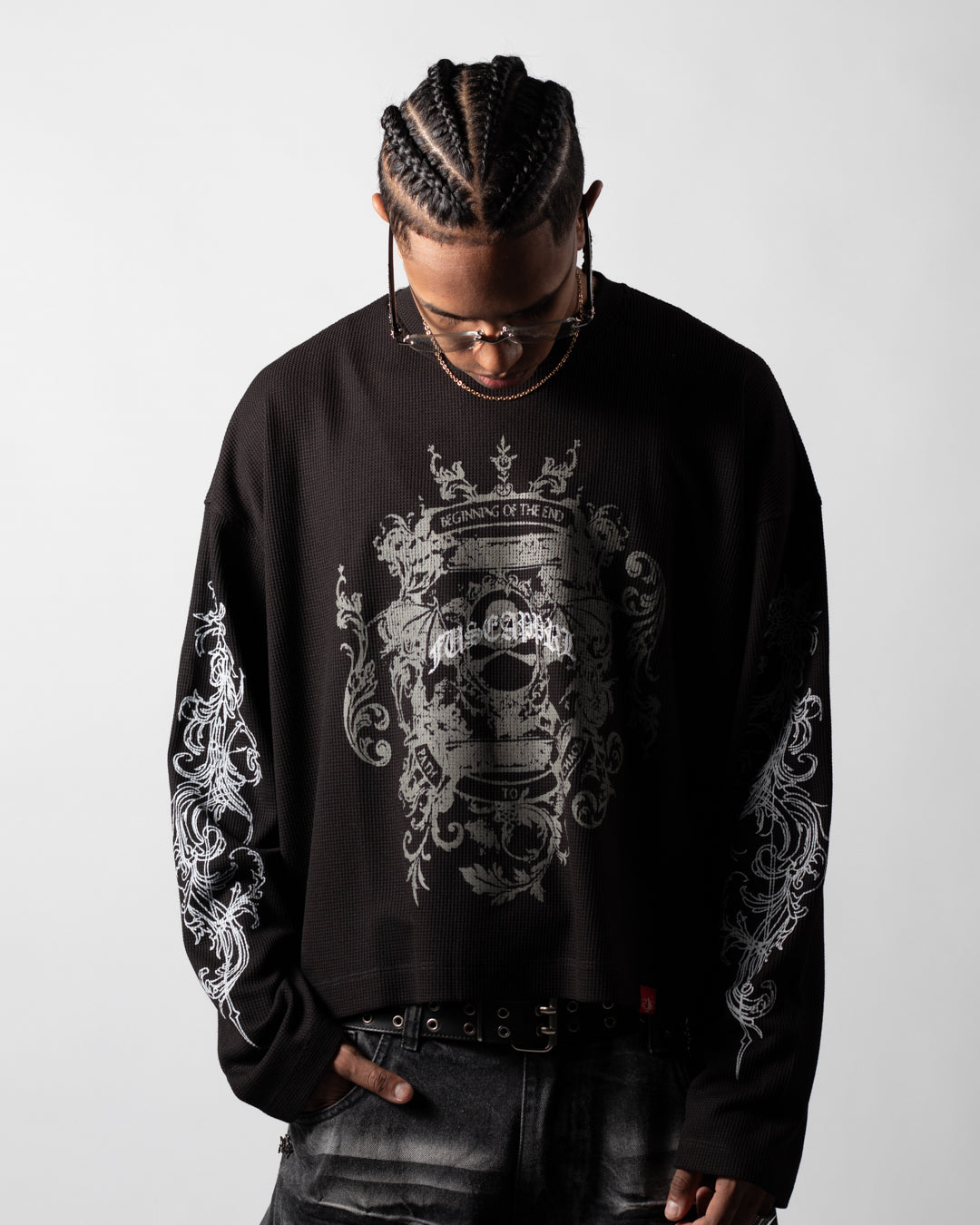 Tee Long Ruist Crest Black