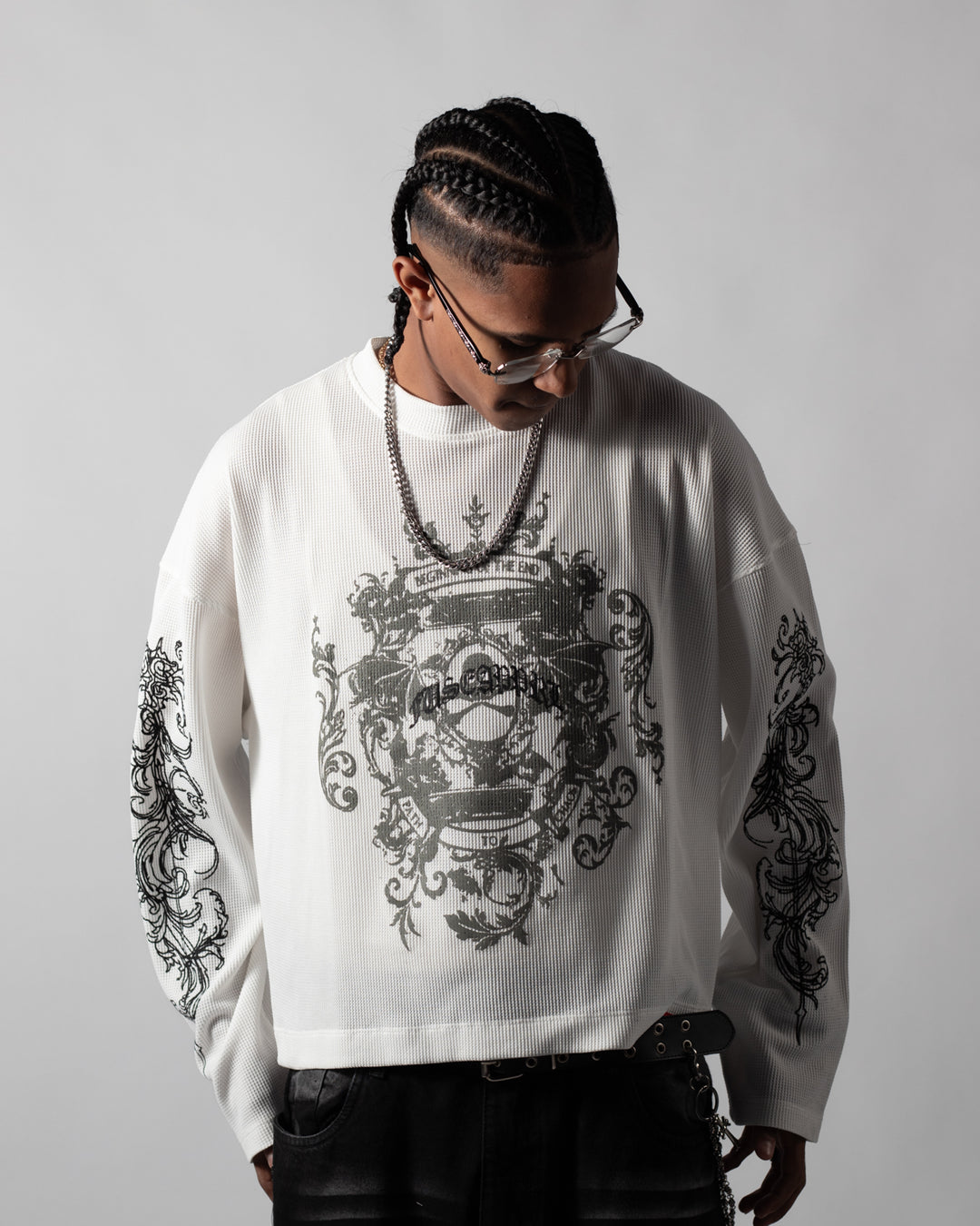 Tee Long Ruist Crest White