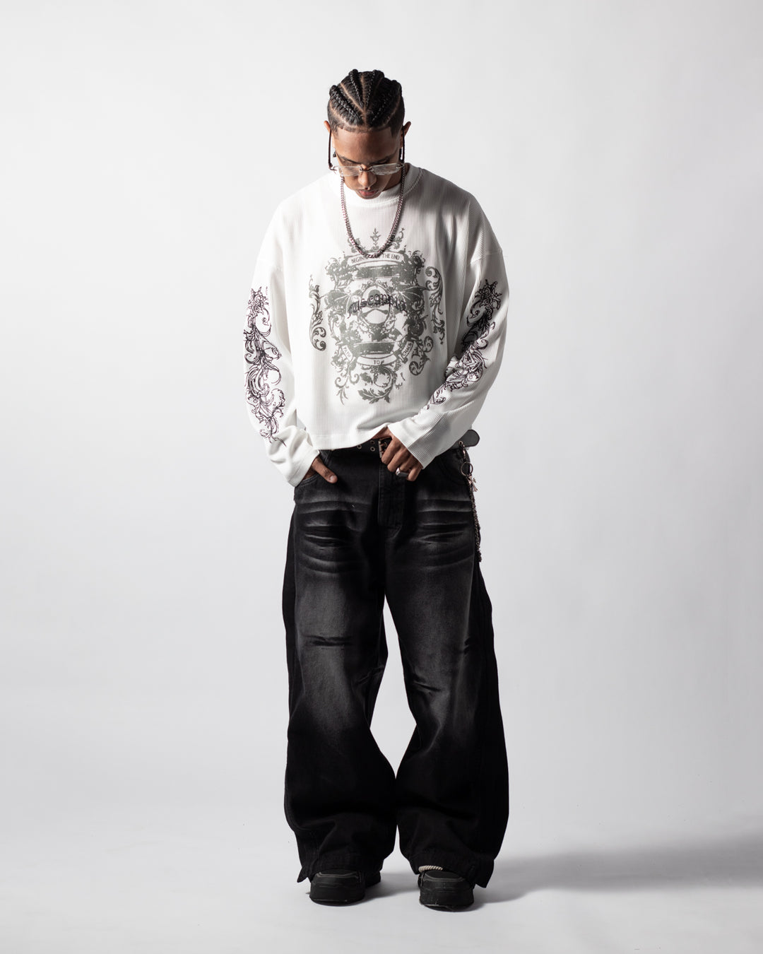 Tee Long Ruist Crest White