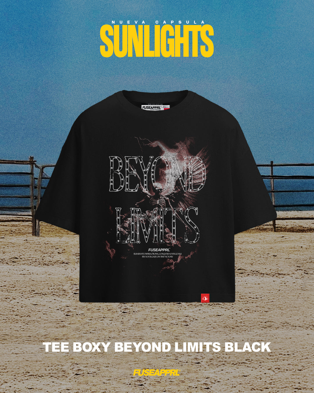 Tee Boxy Beyond Limits Black
