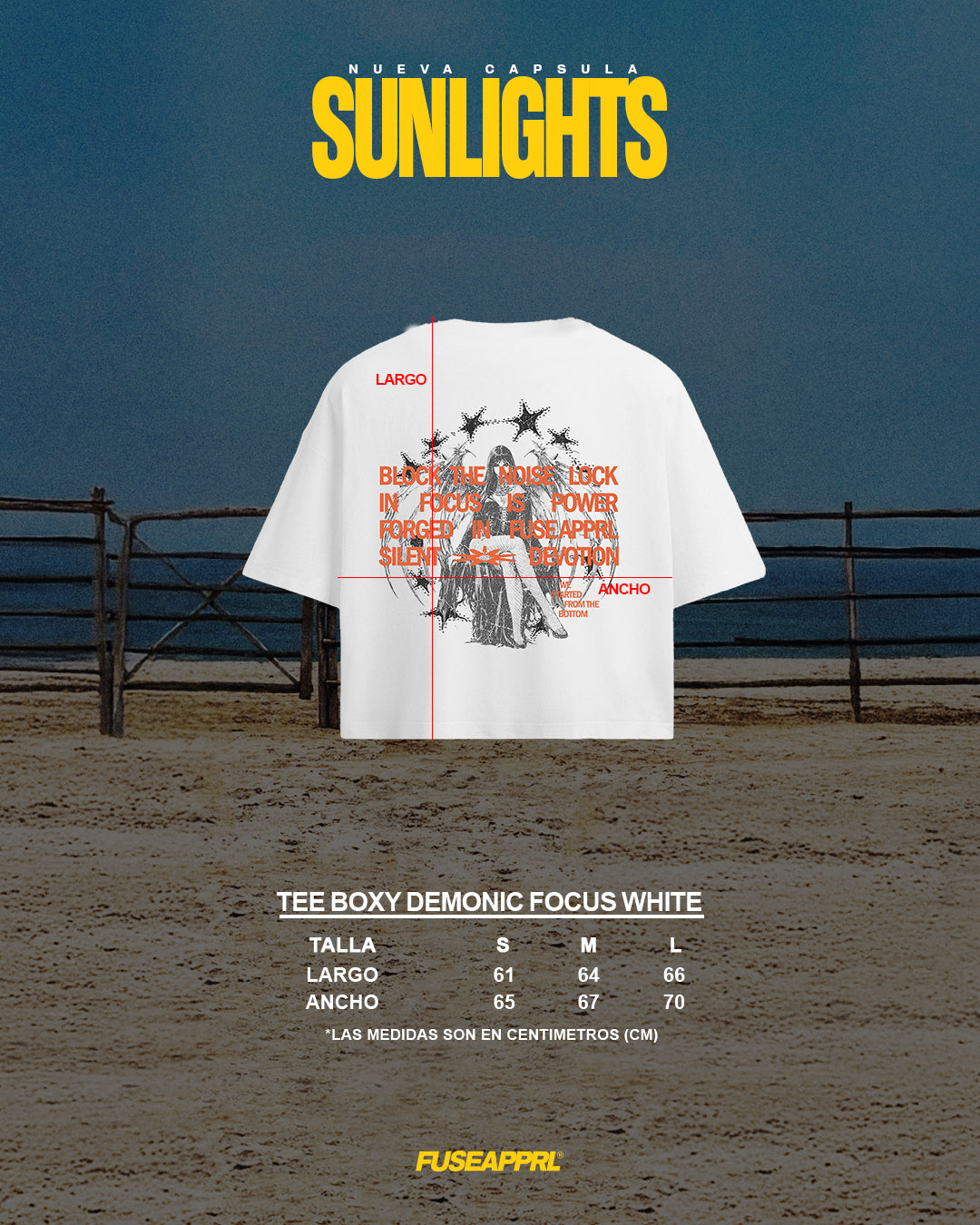 Tee Boxy Demonic Focus White