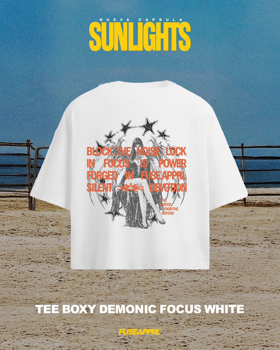 Tee Boxy Demonic Focus White