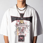 Tee Boxy Holy Greed White