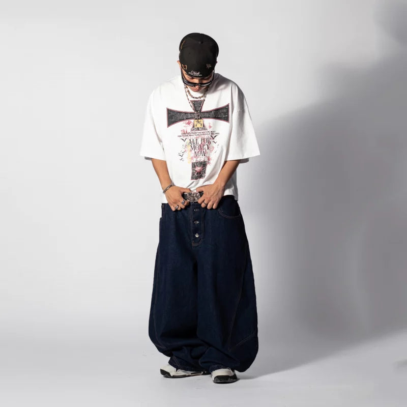 Tee Boxy Holy Greed White