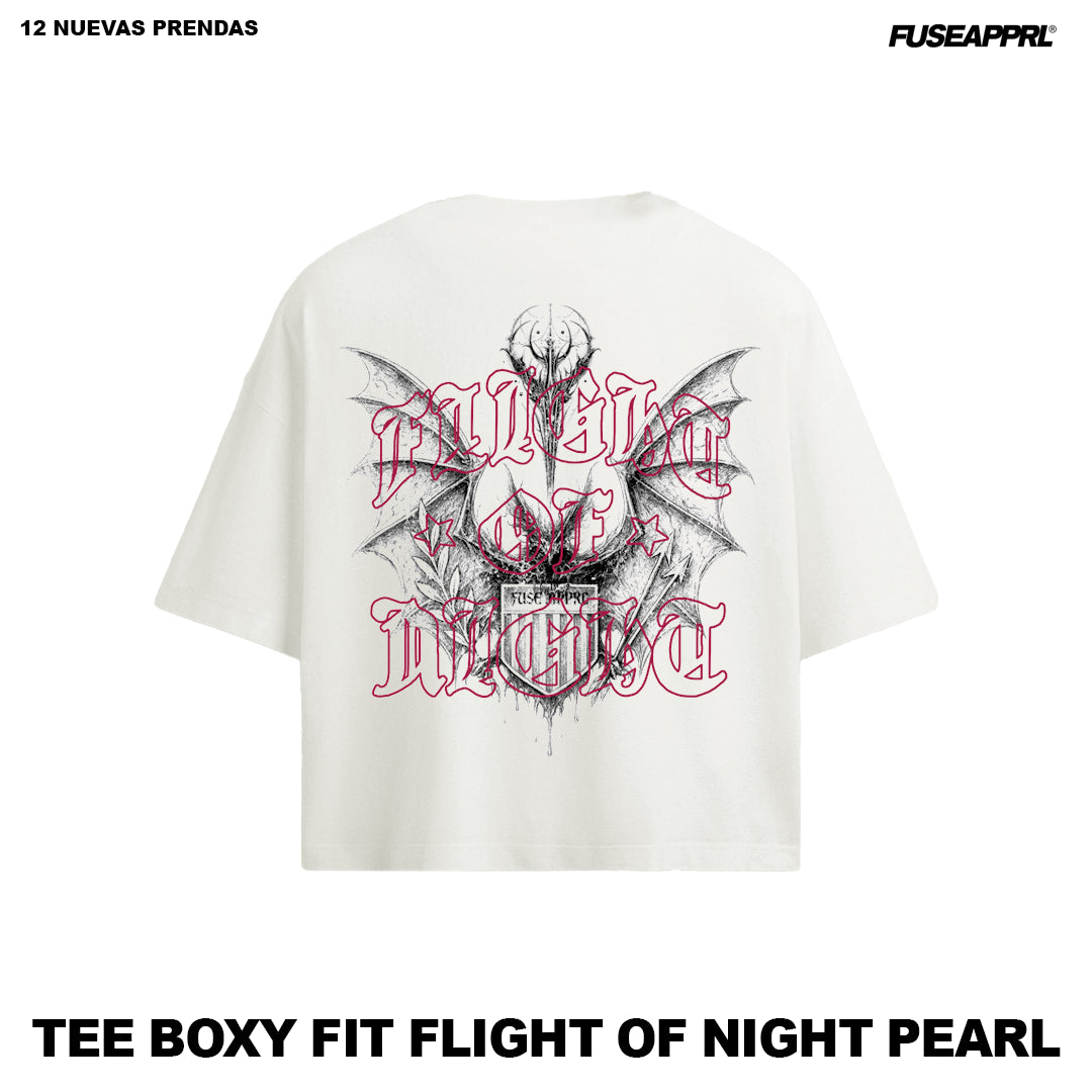 Tee boxy fit flight of night pearl